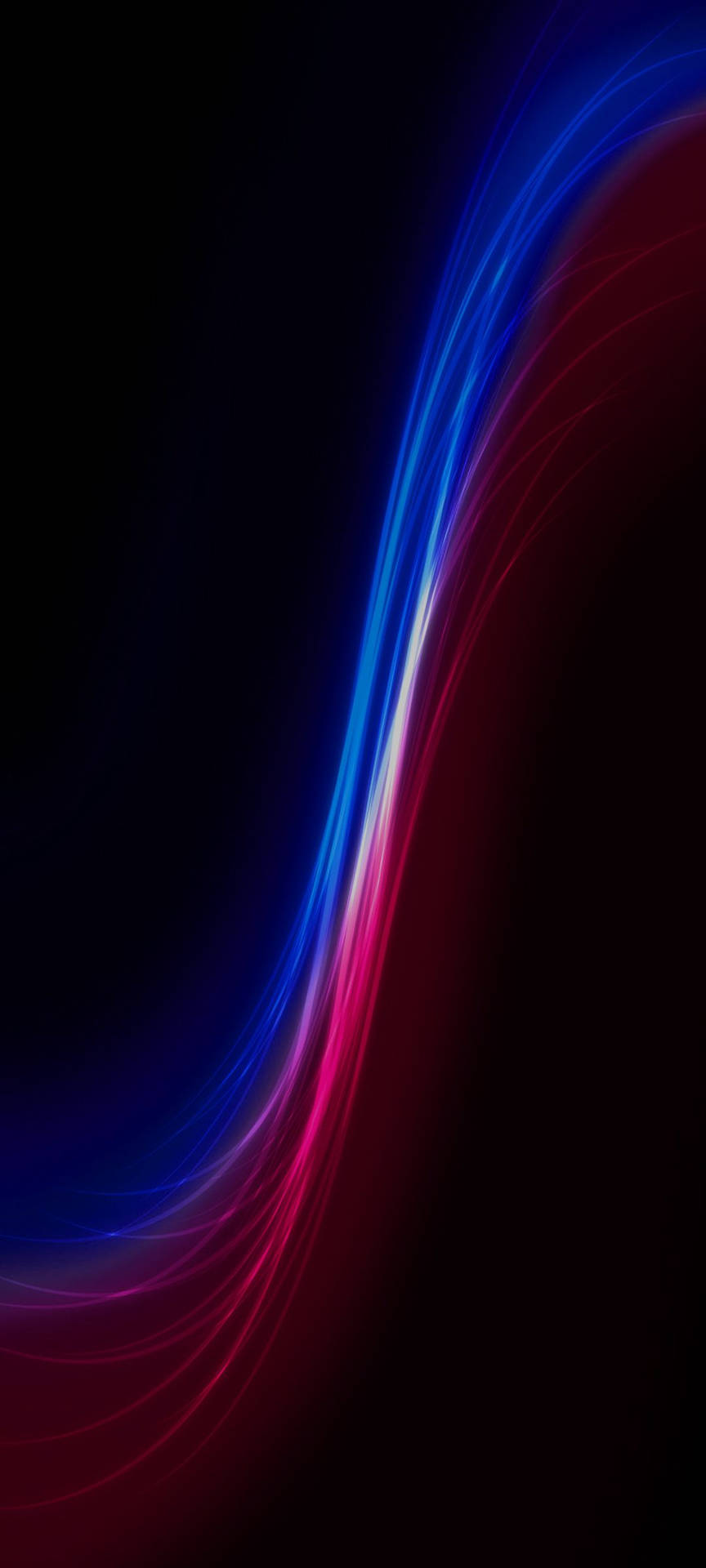 Samsunga51 Blått Och Rosa Neonvågor. Wallpaper