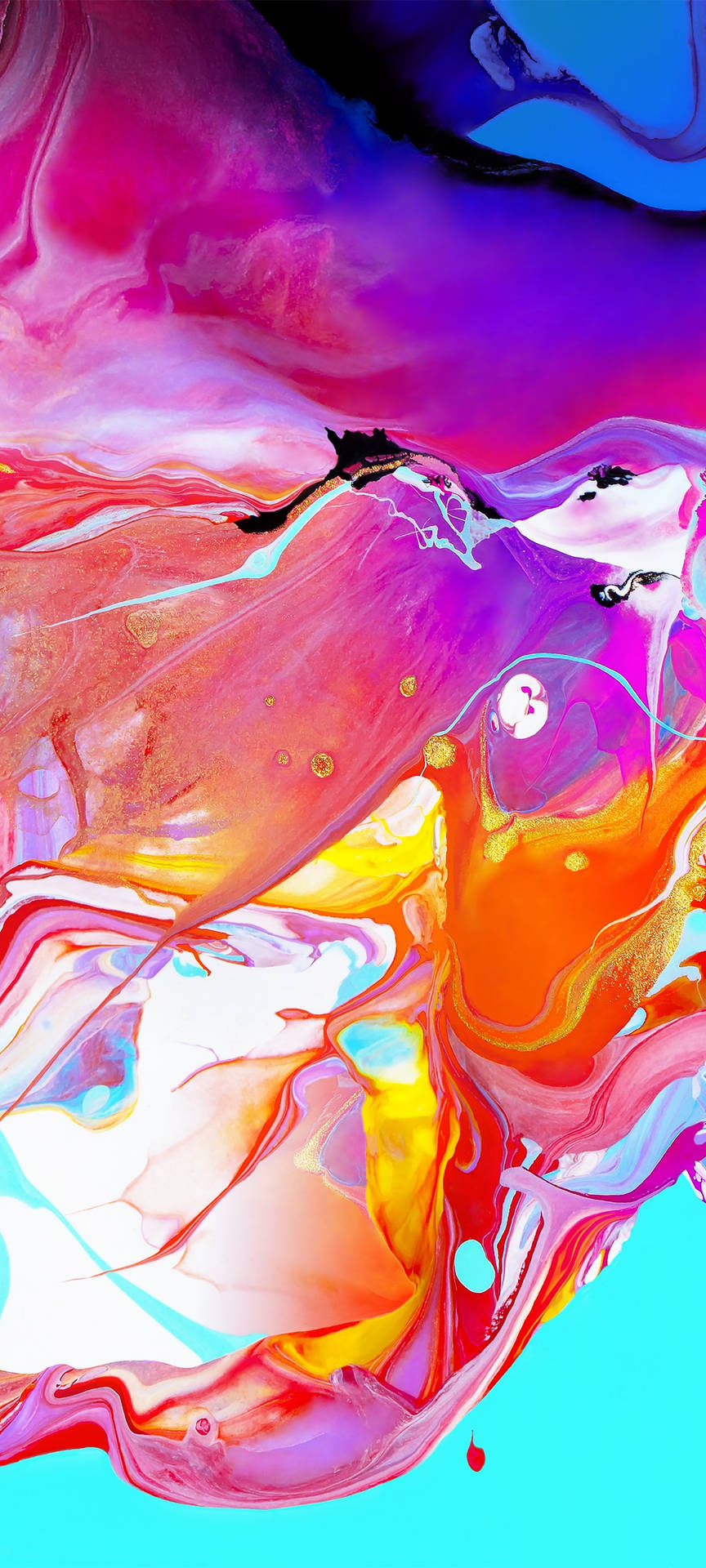 Samsung A51 Colorful Abstract Painting Wallpaper
