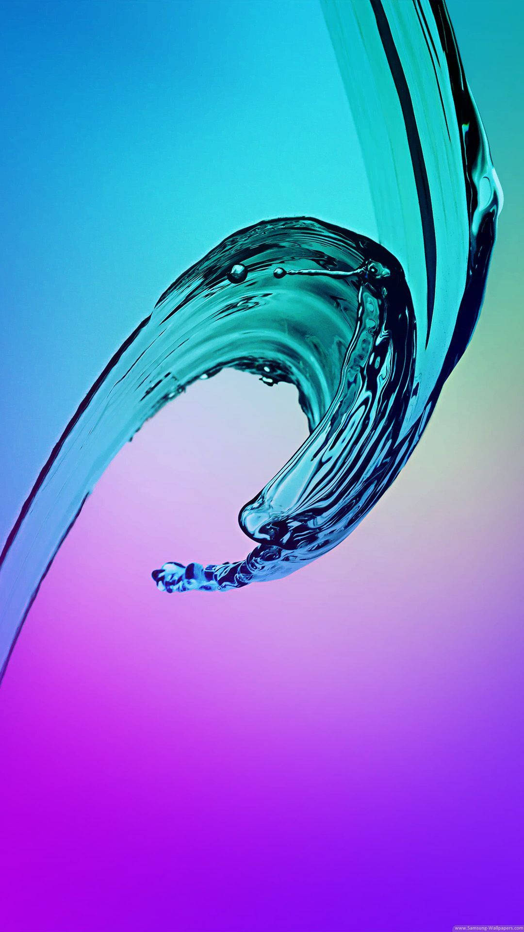 Samsunga51 Onda D'acqua Blu E Viola Estetica Sfondo