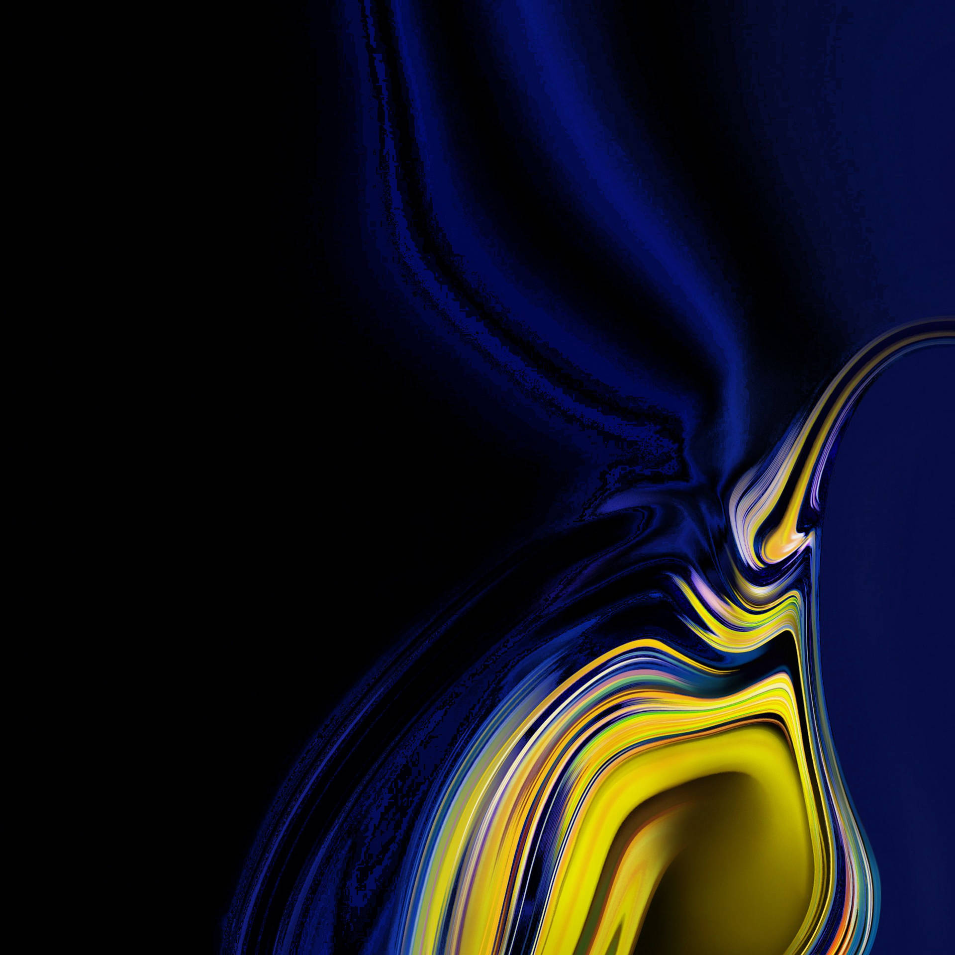 Samsung Blue Yellow Black Swirl Wallpaper