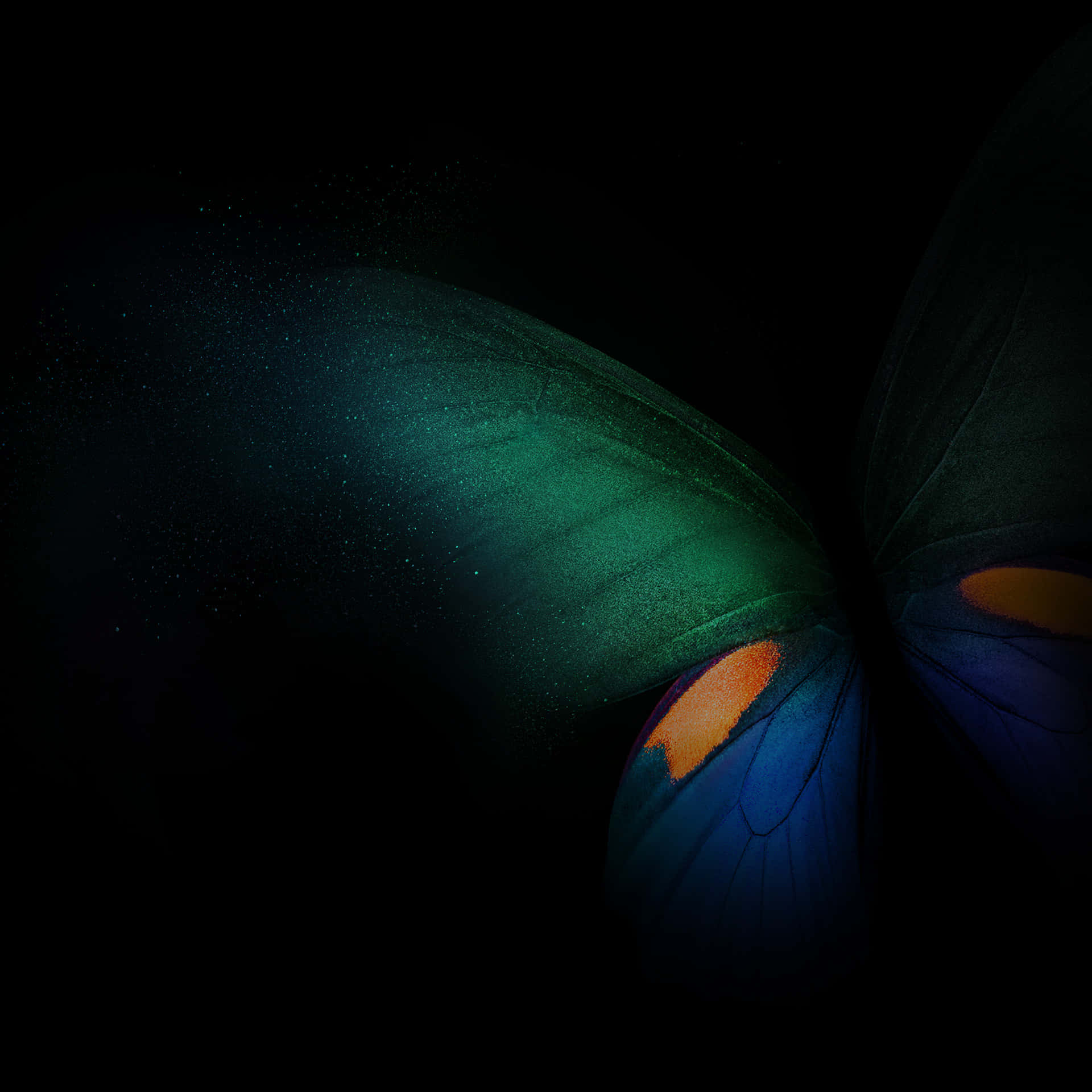 Samsungdex Con Alas De Mariposa Verde. Fondo de pantalla