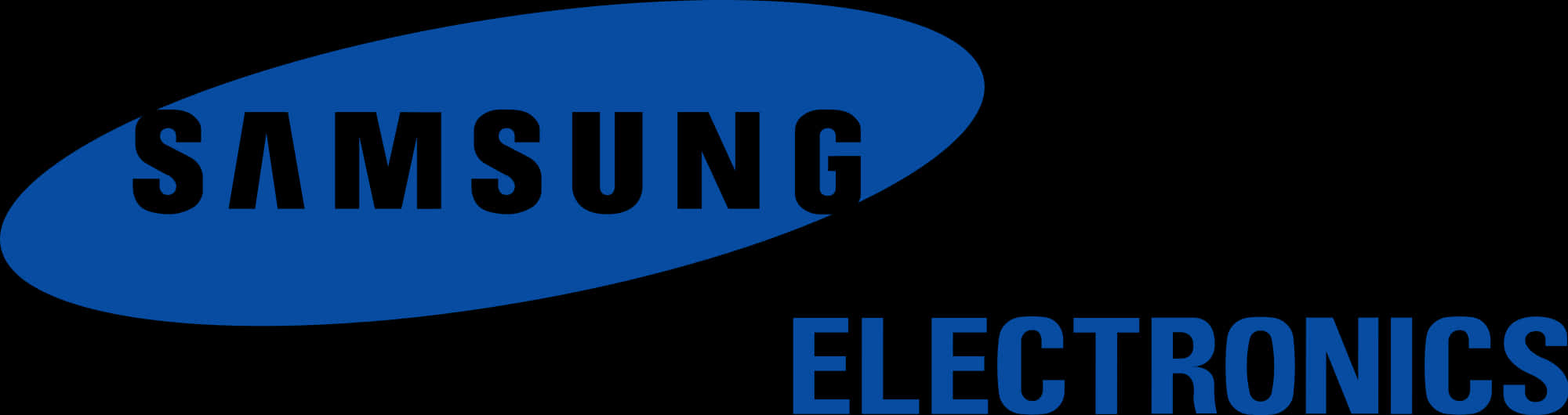 Samsung Electronics Logo Black Background PNG