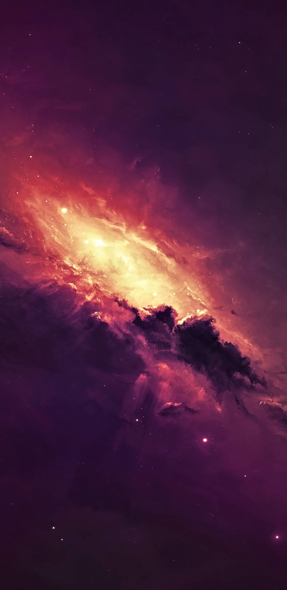 Samsunggalaxy 4k Galaxia Roja Brillante Fondo de pantalla