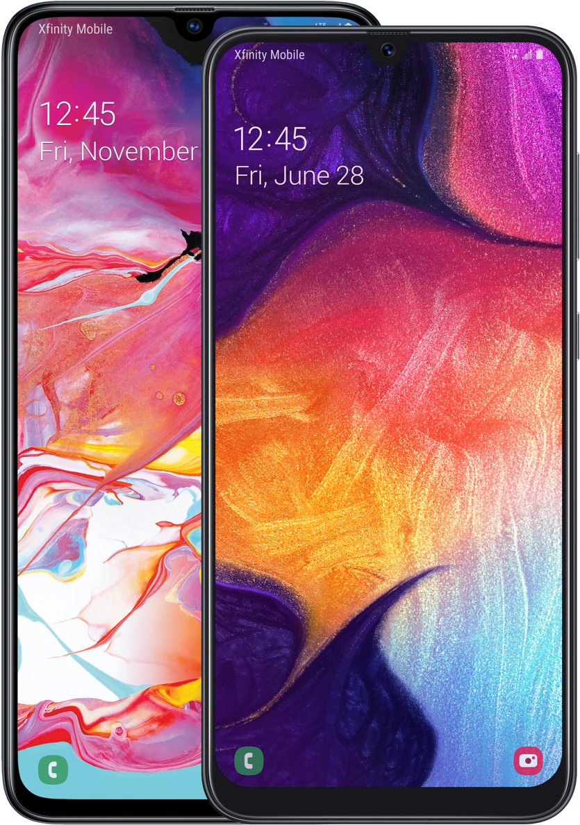 Samsung Galaxy A50vs A20 Comparison PNG