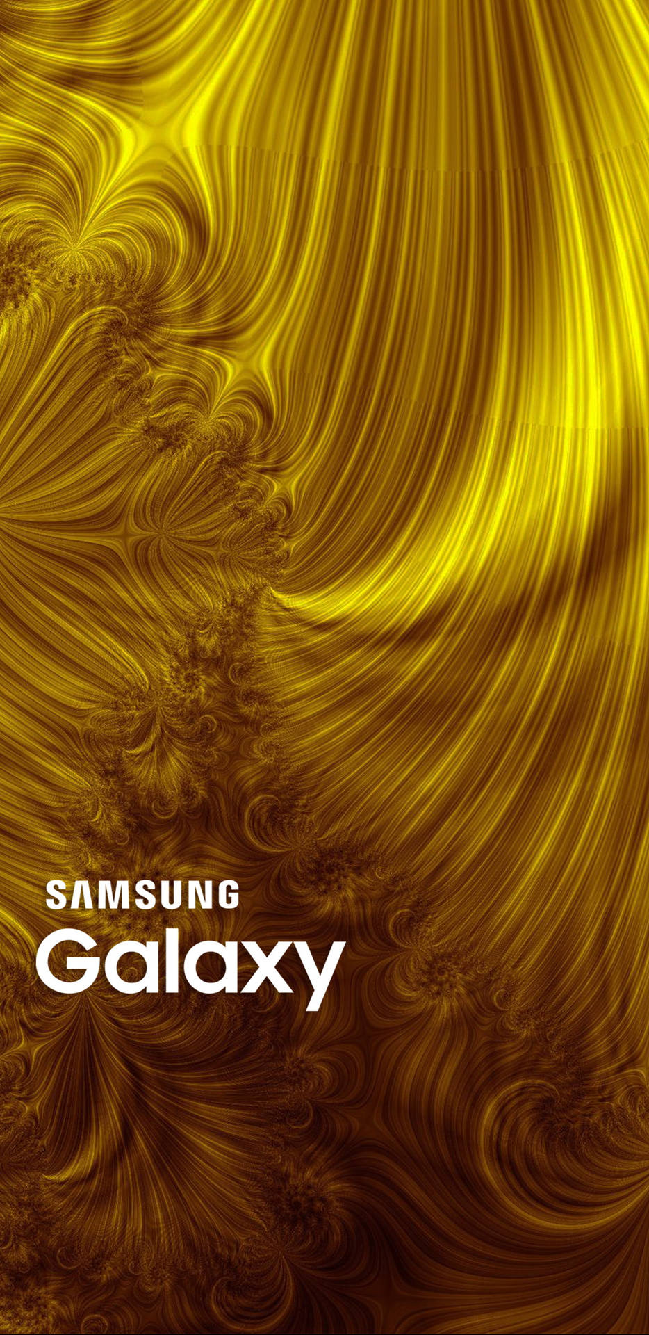 Samsung Galaxy Abstract Gold Fractal Wallpaper