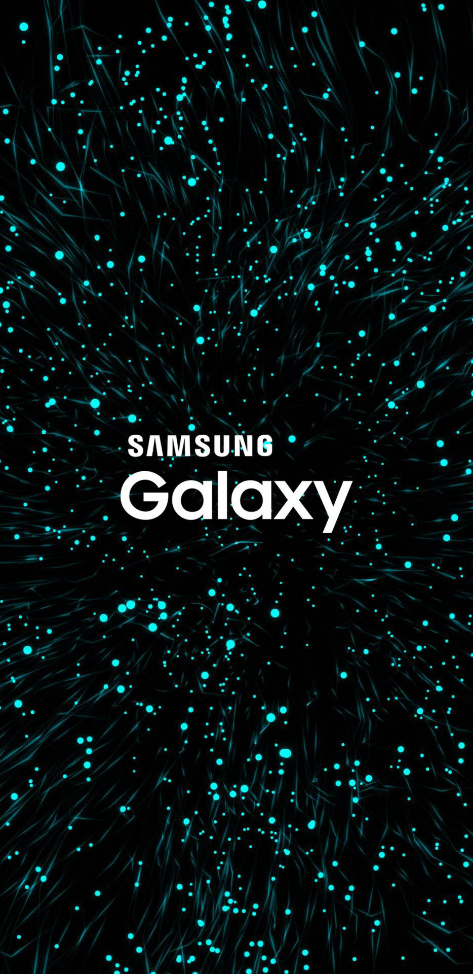 Samsung Galaxy Abstract Teal Lights Picture