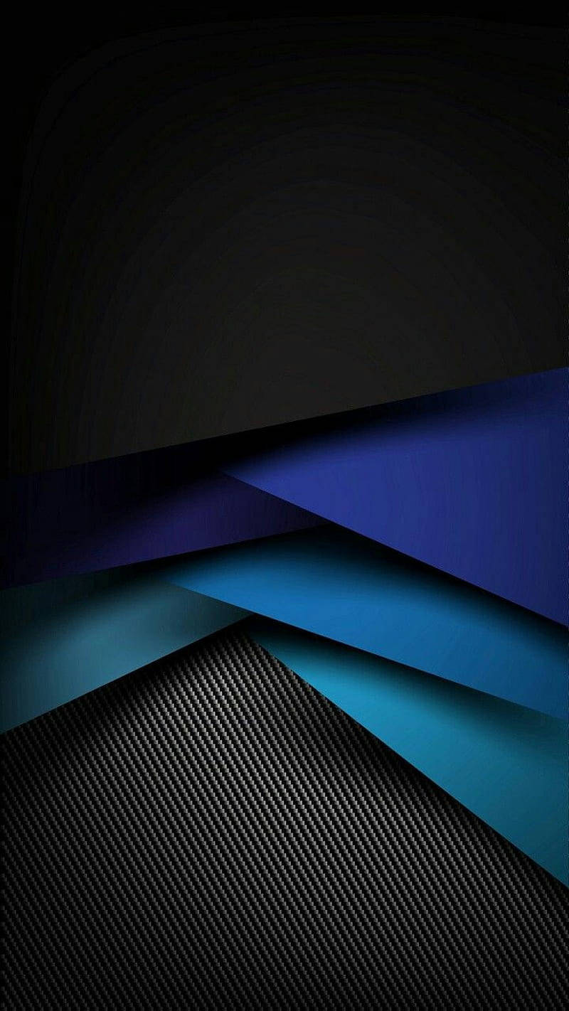 Download Samsung Galaxy J7 3d Black And Blue Vector Patterns Wallpaper |  