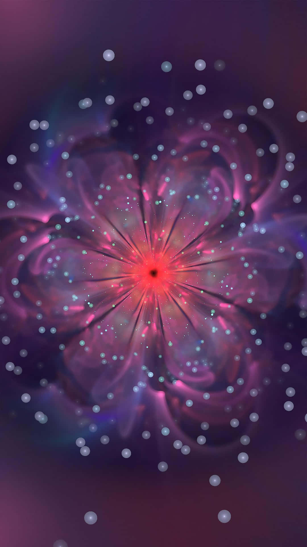 Einelila Blume Mit Einem Stern In Der Mitte. Wallpaper