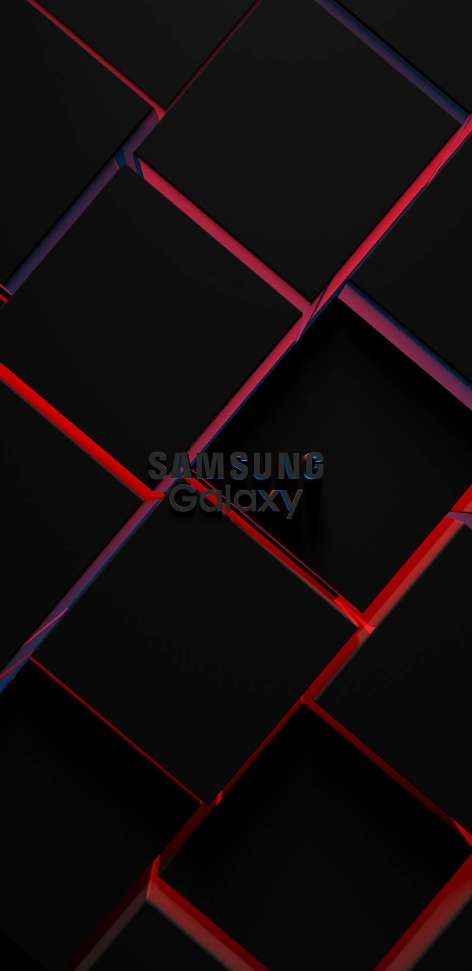 Samsung Galaxy Rød Og Sort Wallpaper