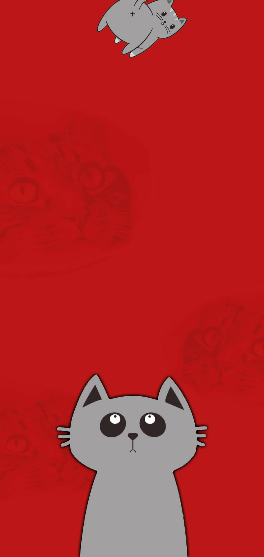 Samsung Galaxy S20 Cartoon Cat With Cute Eyes Wallpaper