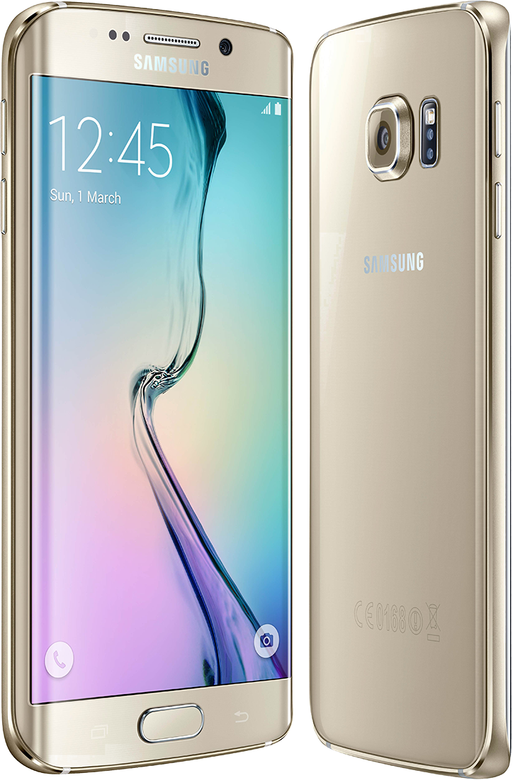 Samsung Galaxy S6 Edge Gold Platinum PNG