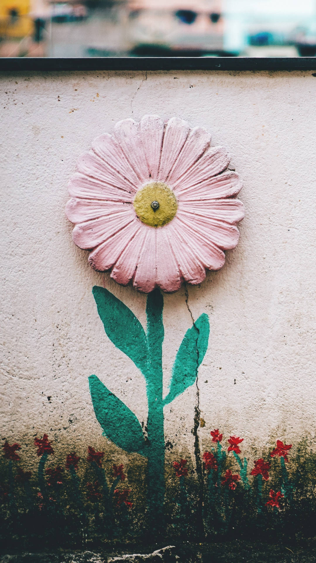 Samsung Galaxy S7 Edge Pink Flower Wall Art