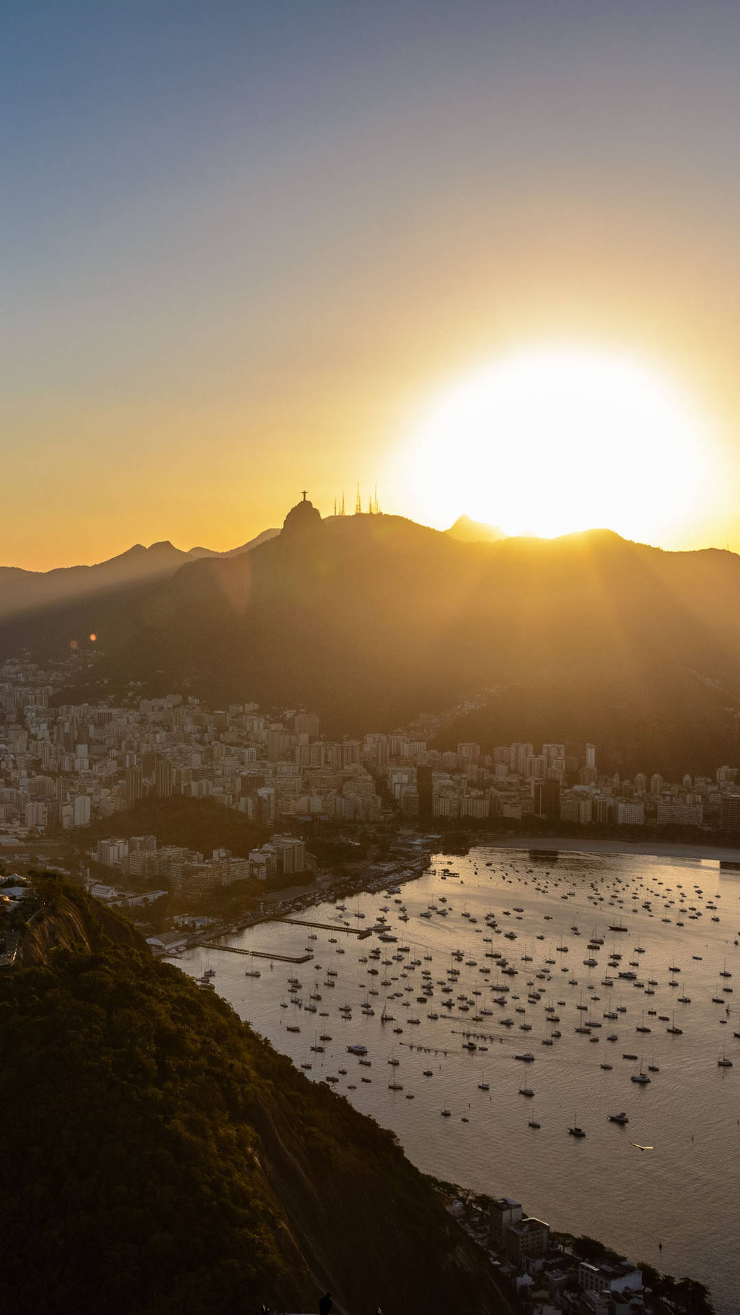 Samsung Galaxy S7 Edge Rio De Janeiro Solnedgang Wallpaper