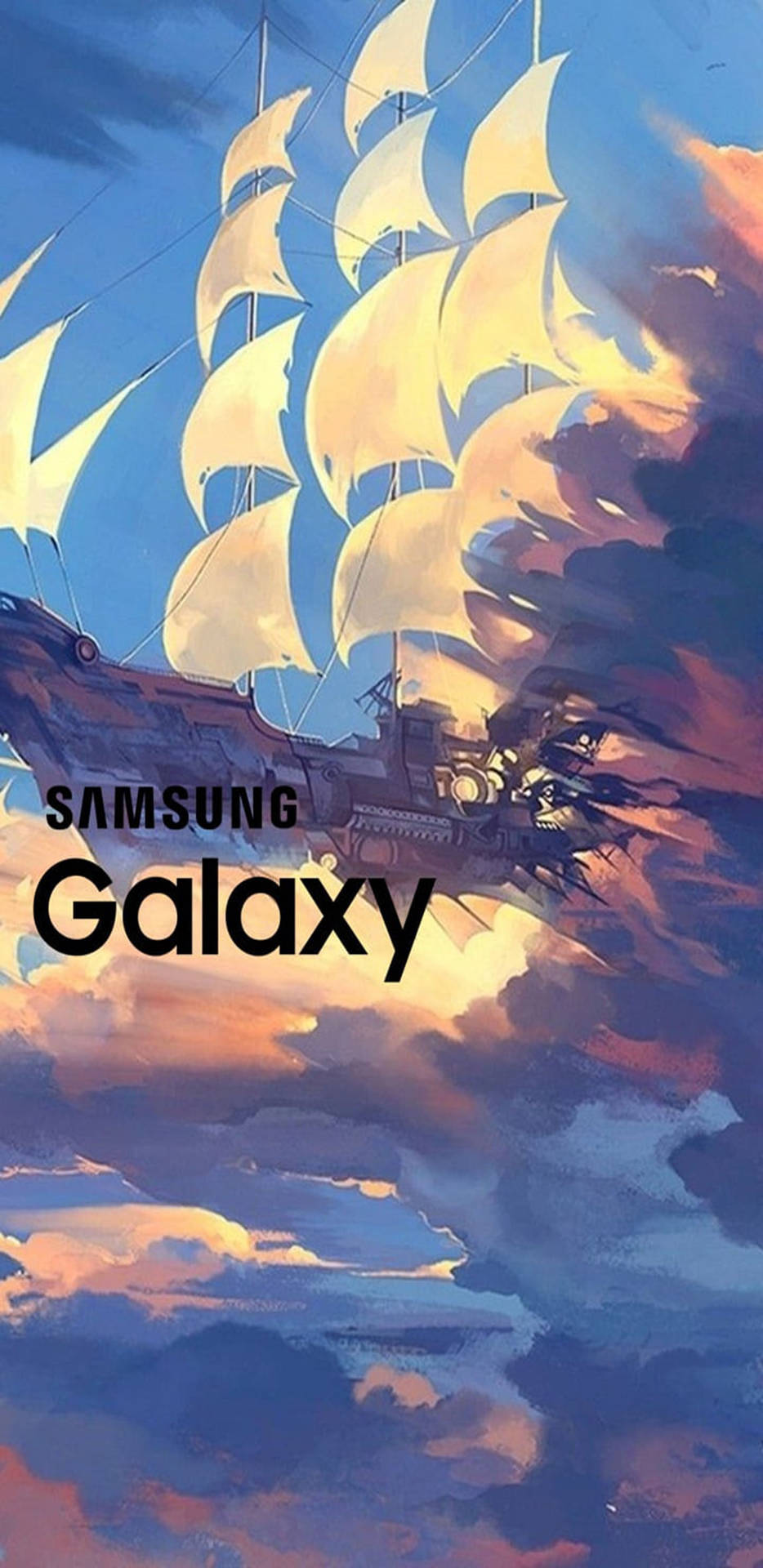 Samsung Galaxy Vintage Skibsmaleri Wallpaper