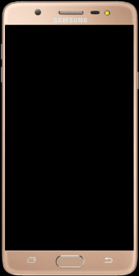 Samsung Gold Smartphone Display PNG