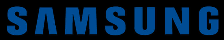 Samsung Logo Blueon Black PNG