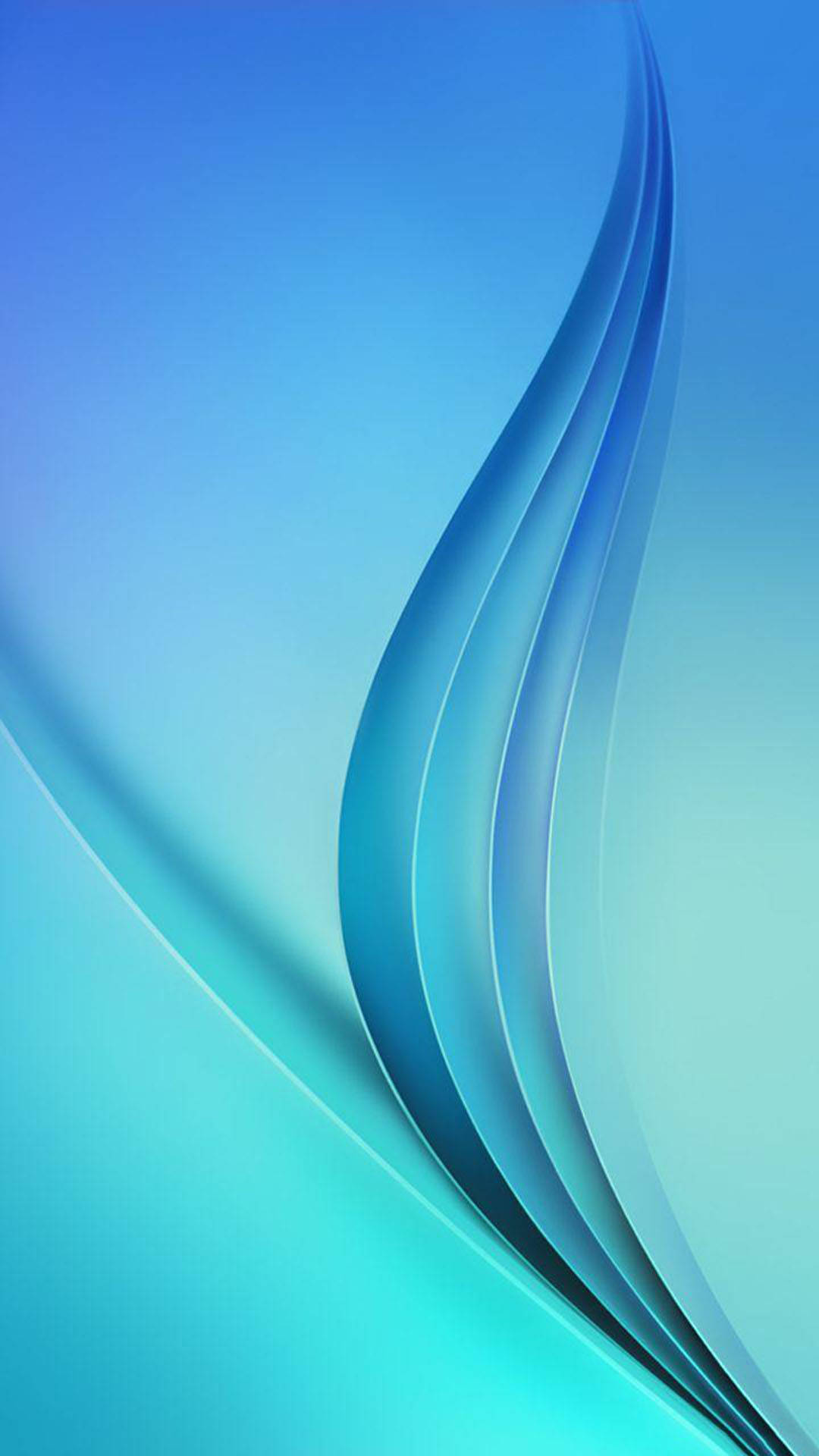 Download Samsung Mobile Cyan Waves Wallpaper 