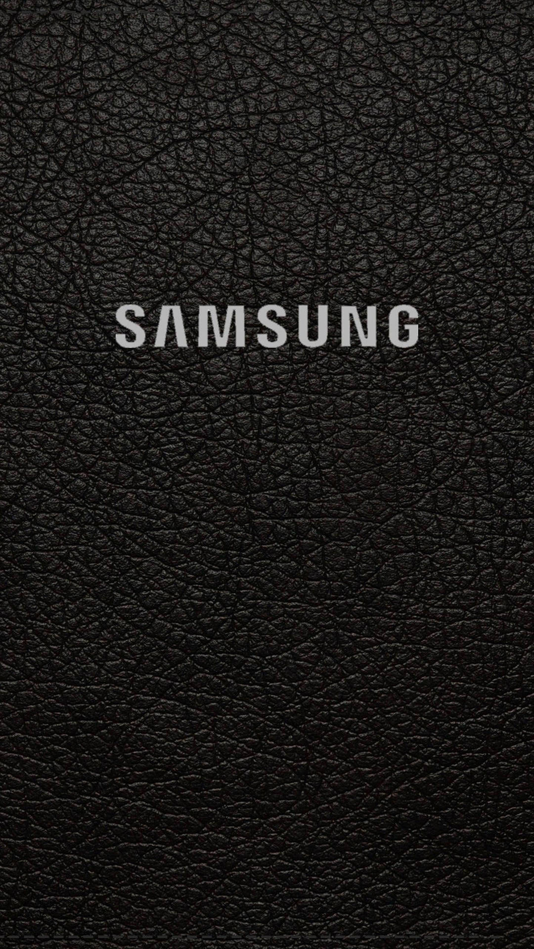 Samsung Mobile Logo On Leather Wallpaper