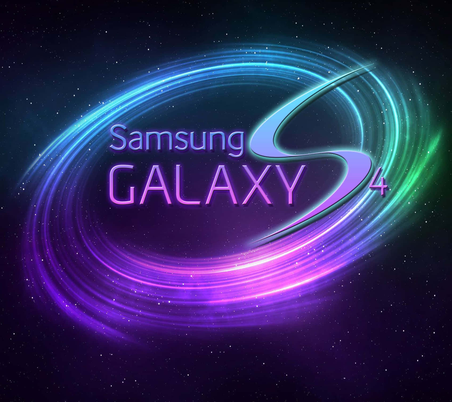 Imagende Logotipo De Samsung Galaxy S En Espacio Oscuro.