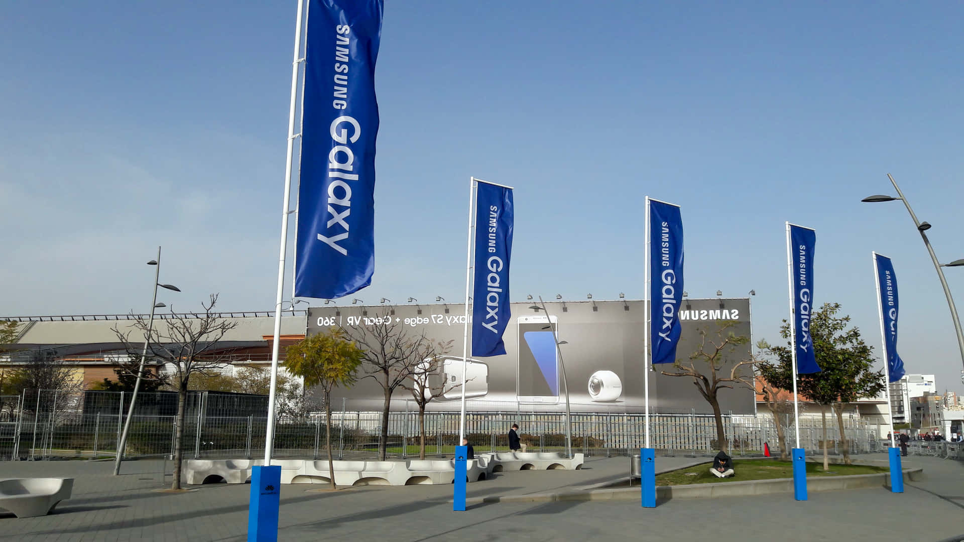 Samsungblaue Flaggen Bild