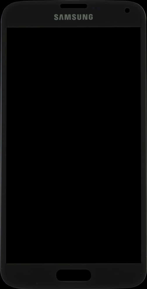 Samsung Smartphone Front View Black PNG