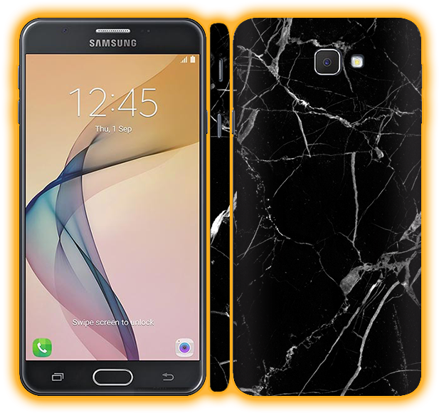 Samsung Smartphone Marble Case Design PNG