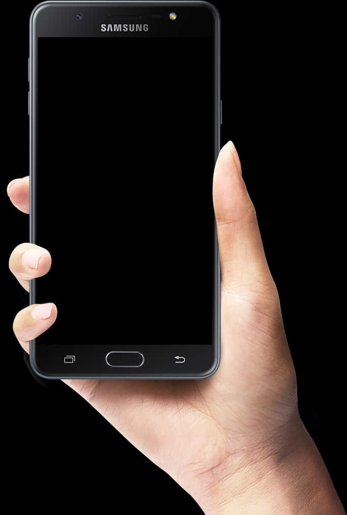 Samsung Smartphonein Hand PNG