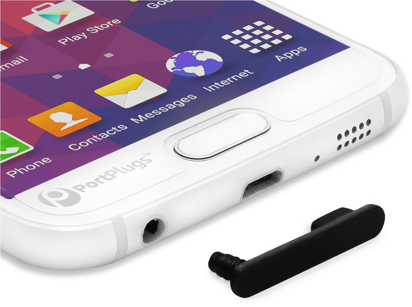 Samsung Smartphonewith Dust Plug PNG