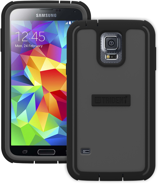 Samsung Smartphonewith Trident Case PNG