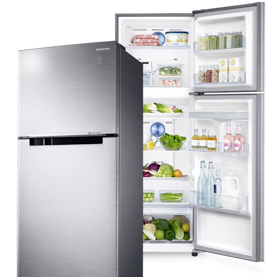 Samsung Stainless Steel Refrigerator Open PNG