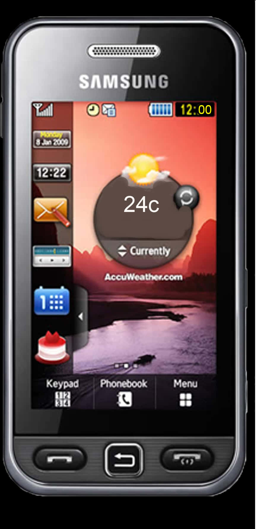 Samsung Touchscreen Phone Display PNG