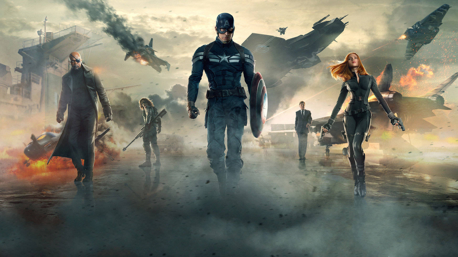 Samuel L Jackson i Captain America: The Winter Soldier har den bedste ikke-tekniske citat: Wallpaper