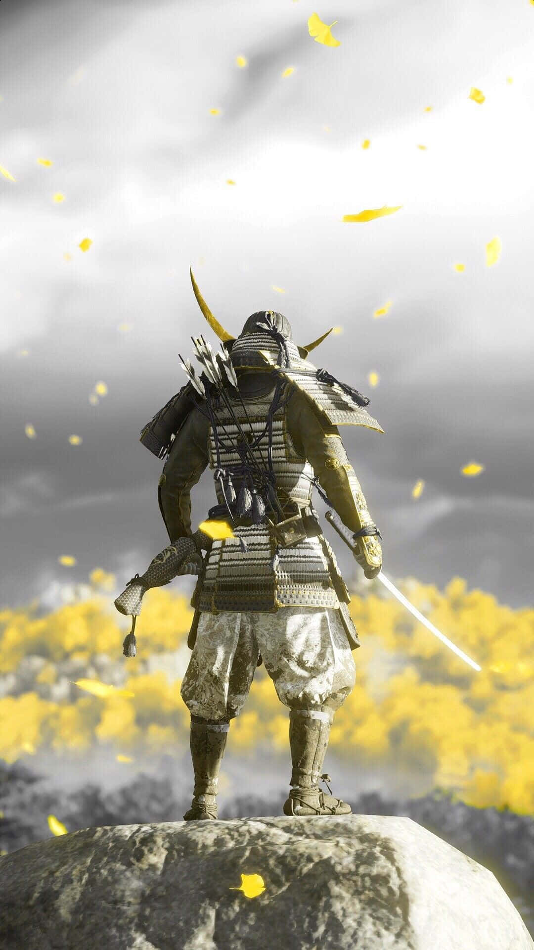 Ancient Samurai Armor Display Wallpaper
