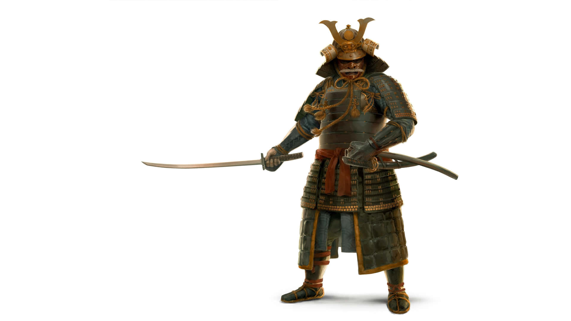 Stunning Samurai Armor on Display Wallpaper