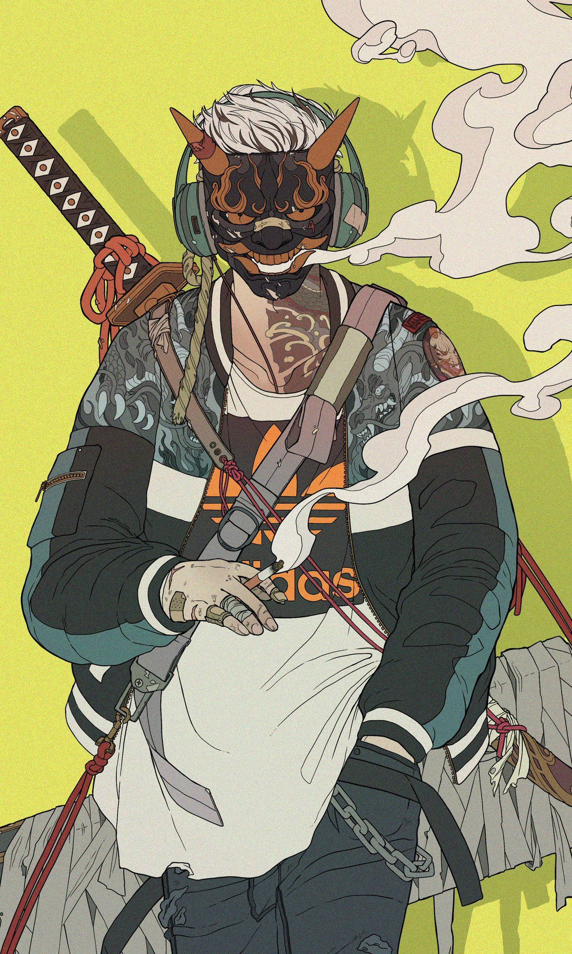 Samurai Art 1229 X 2048 Wallpaper