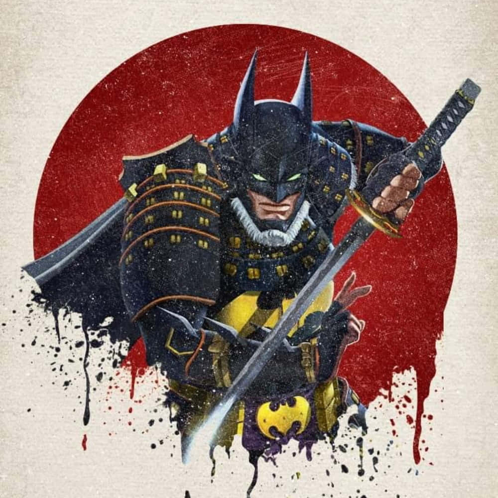 Samurai_ Batman_ Red_ Moon_ Background.jpg Wallpaper