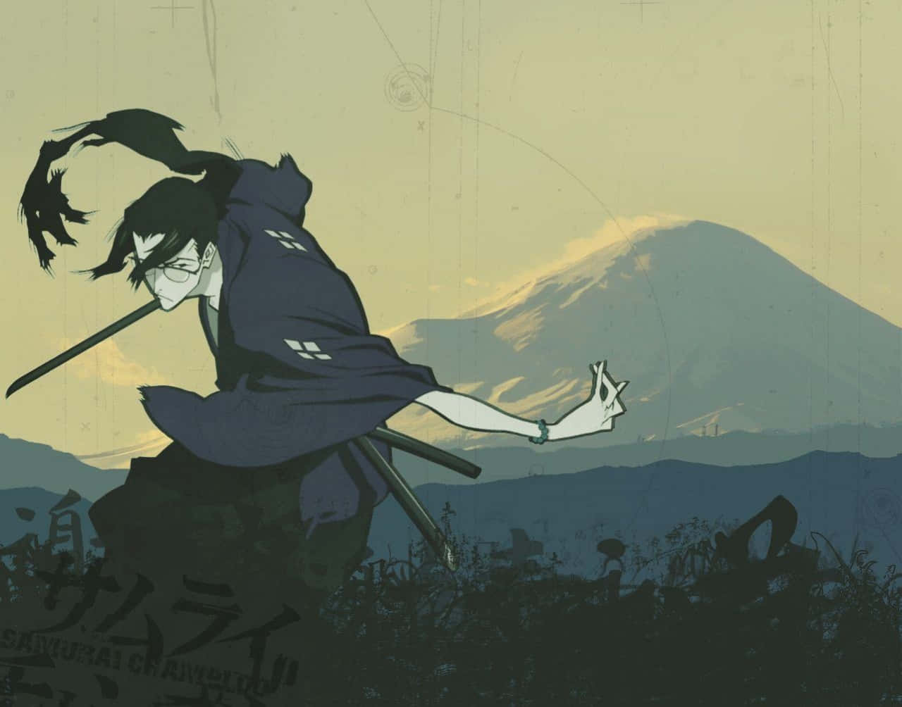 Samuraichamploo Jin Ikonische Pose Bild