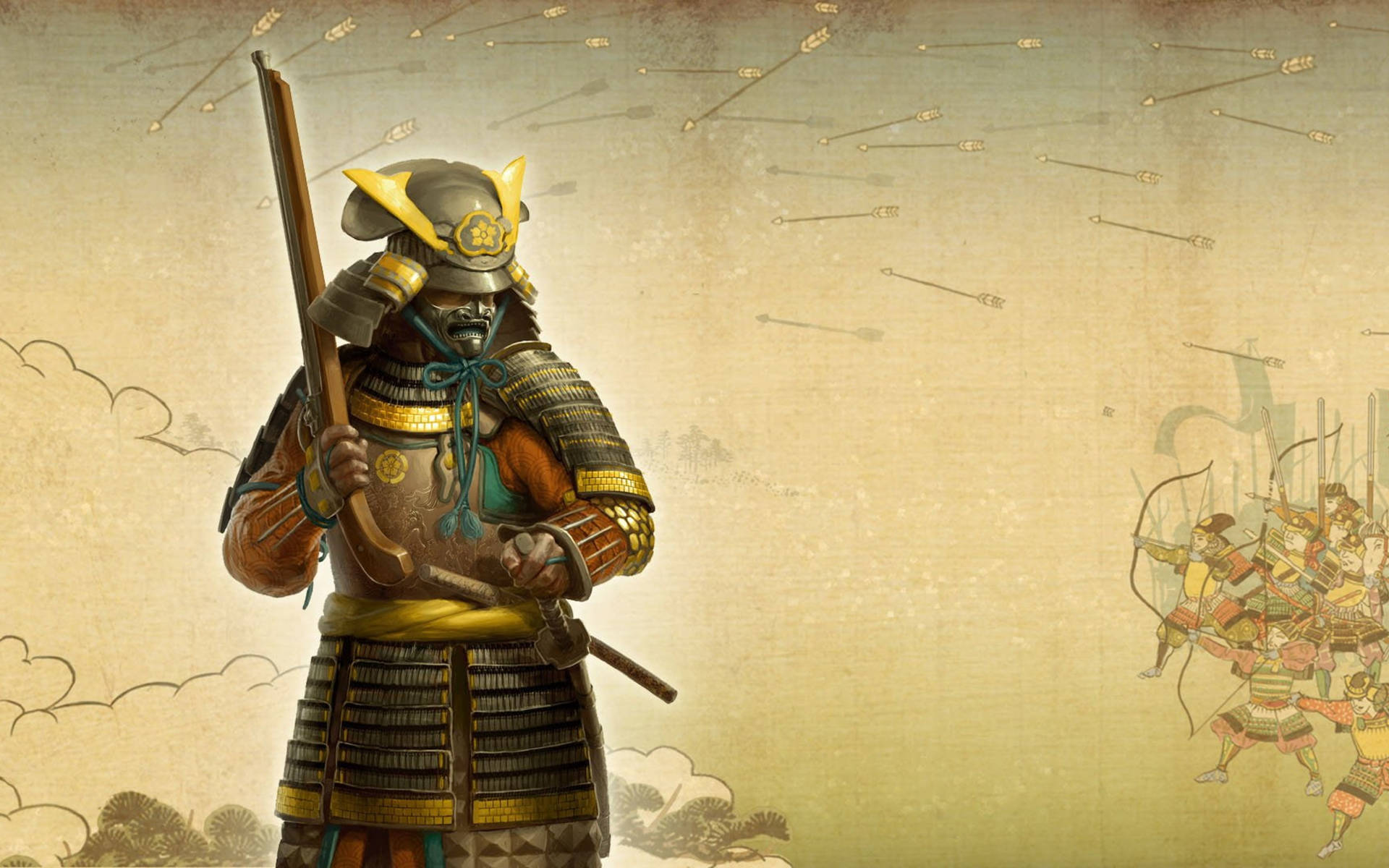 Samurai In Shogun 2 Holding Rifle