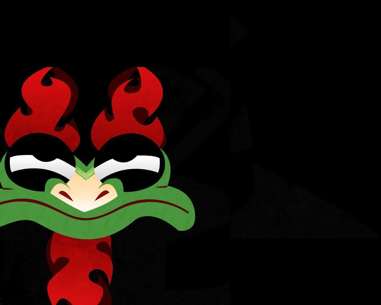 Illeggendario Samurai Jack In Posa Di Battaglia Contro Uno Sfondo Drammatico.