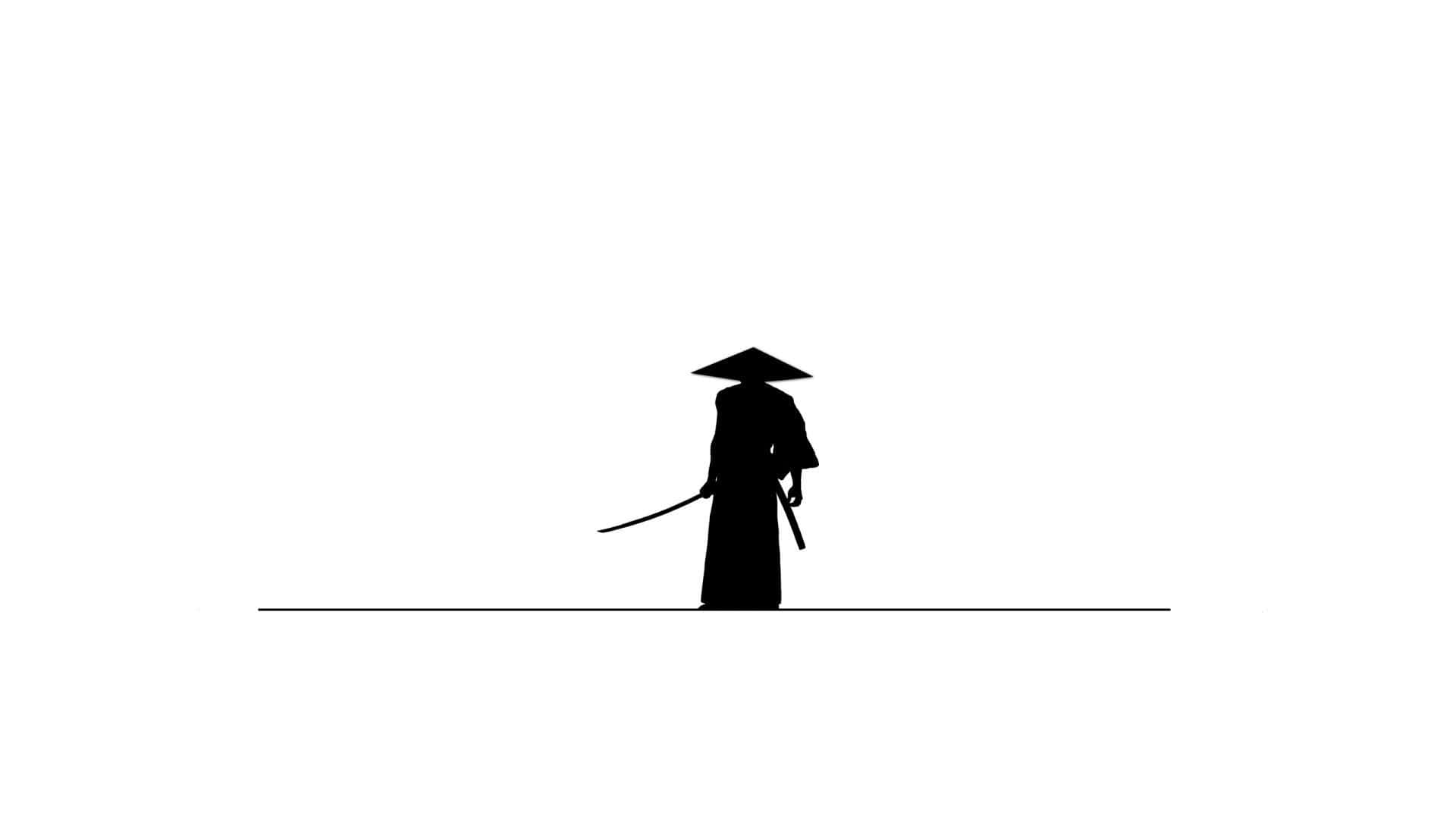 The fierce Samurai Jack standing tall in a mystic forest