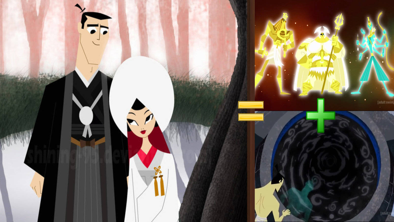 Samurai Jack Collage Of Characters Background