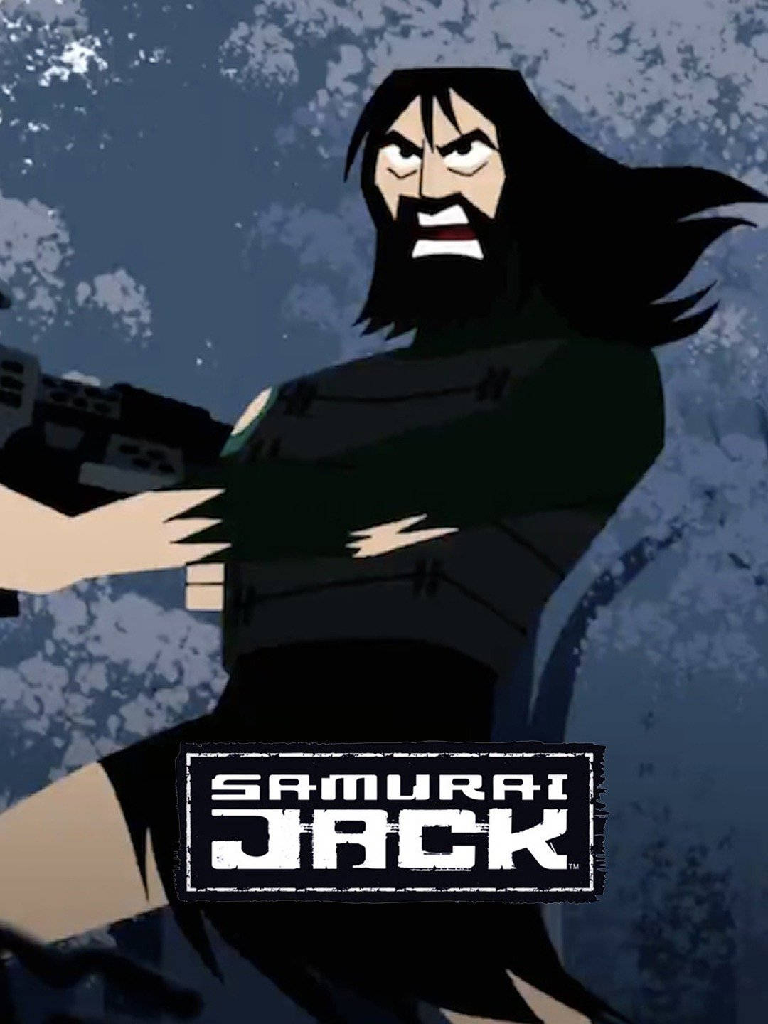 Samurai Jack With Weapon Phone Background