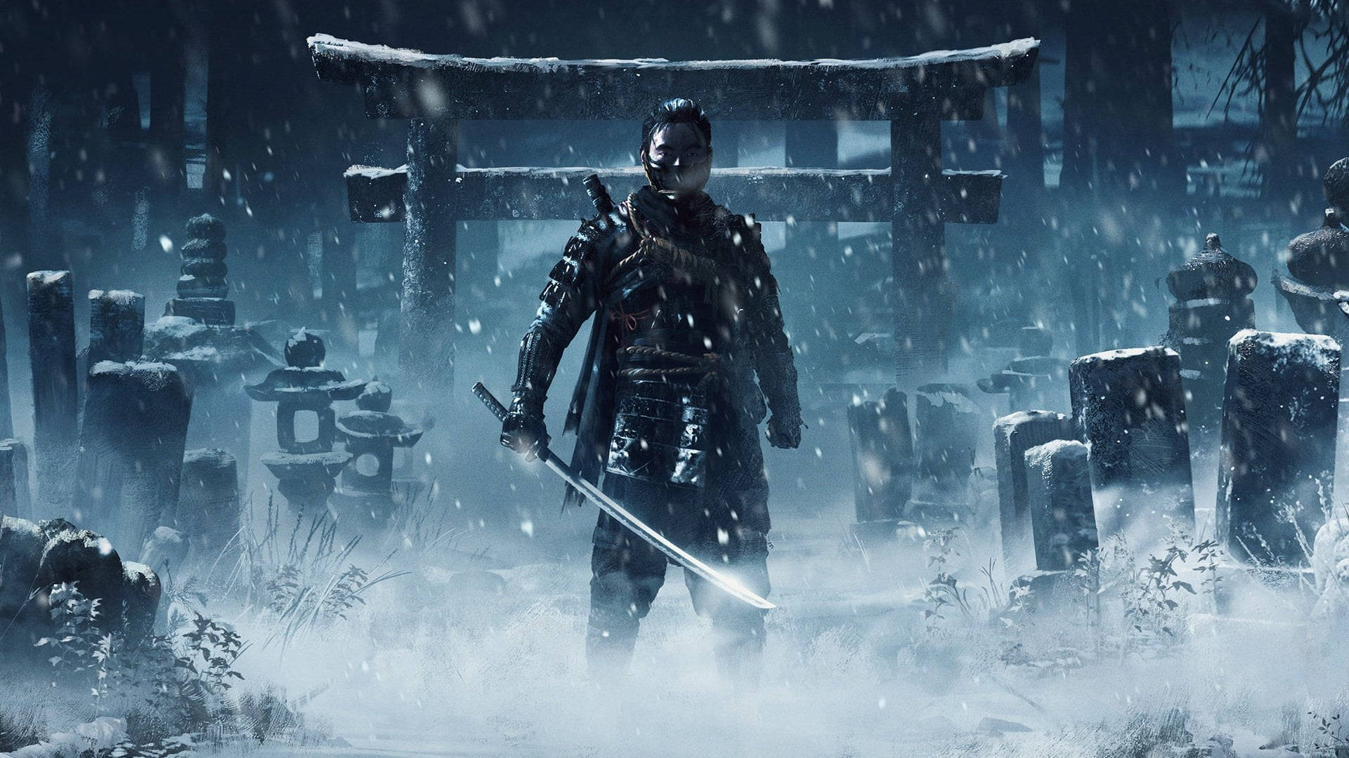 Samurai Man In Snow