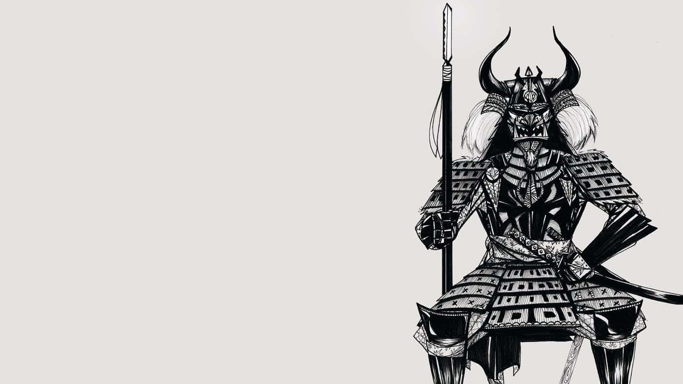 Enrespekteret Samurai Fra Japan.