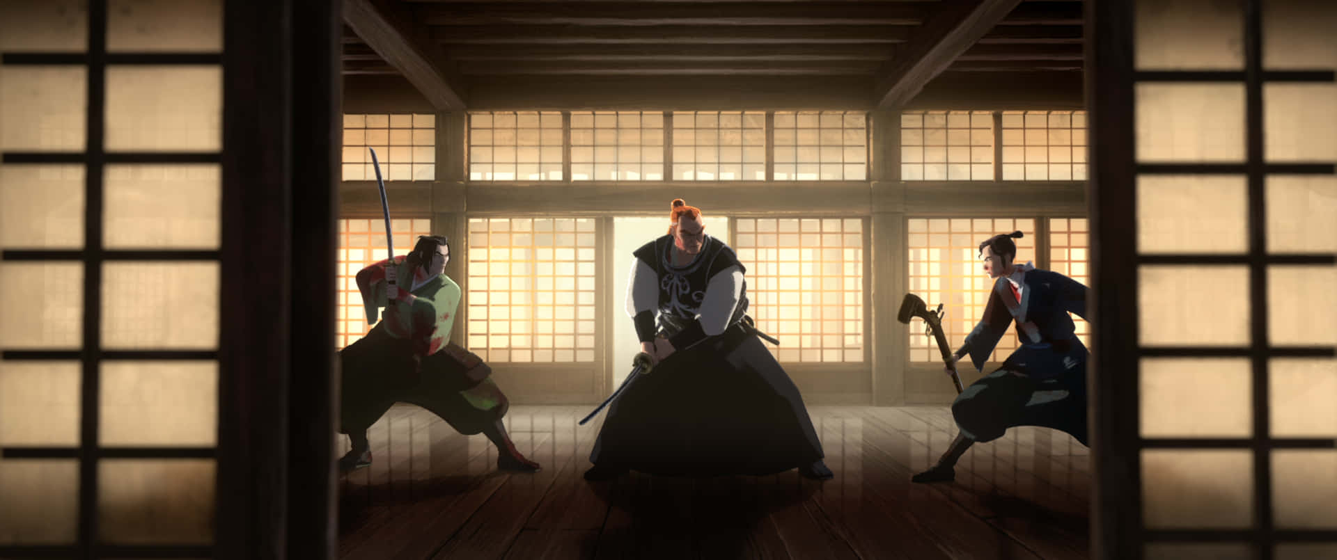 Samurai Standoffin Dojo Wallpaper