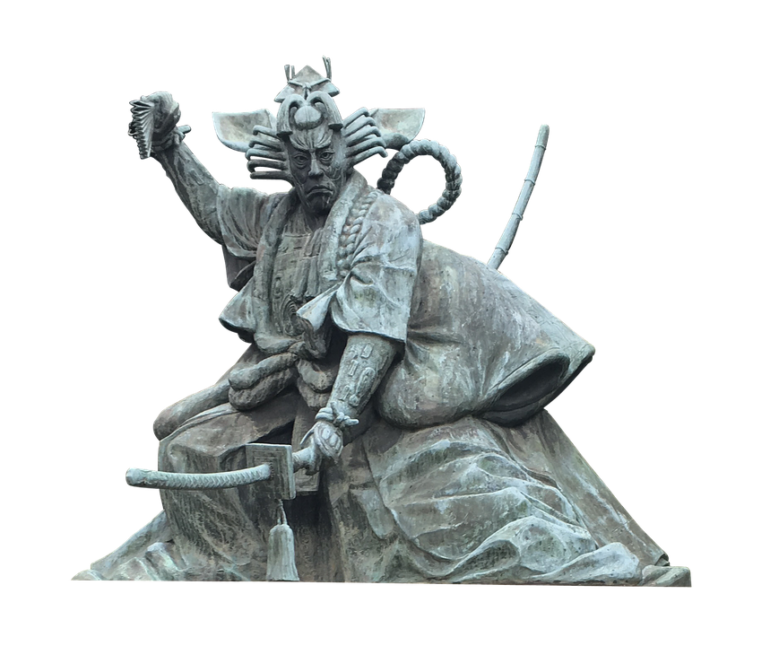Samurai Statue Silhouette PNG