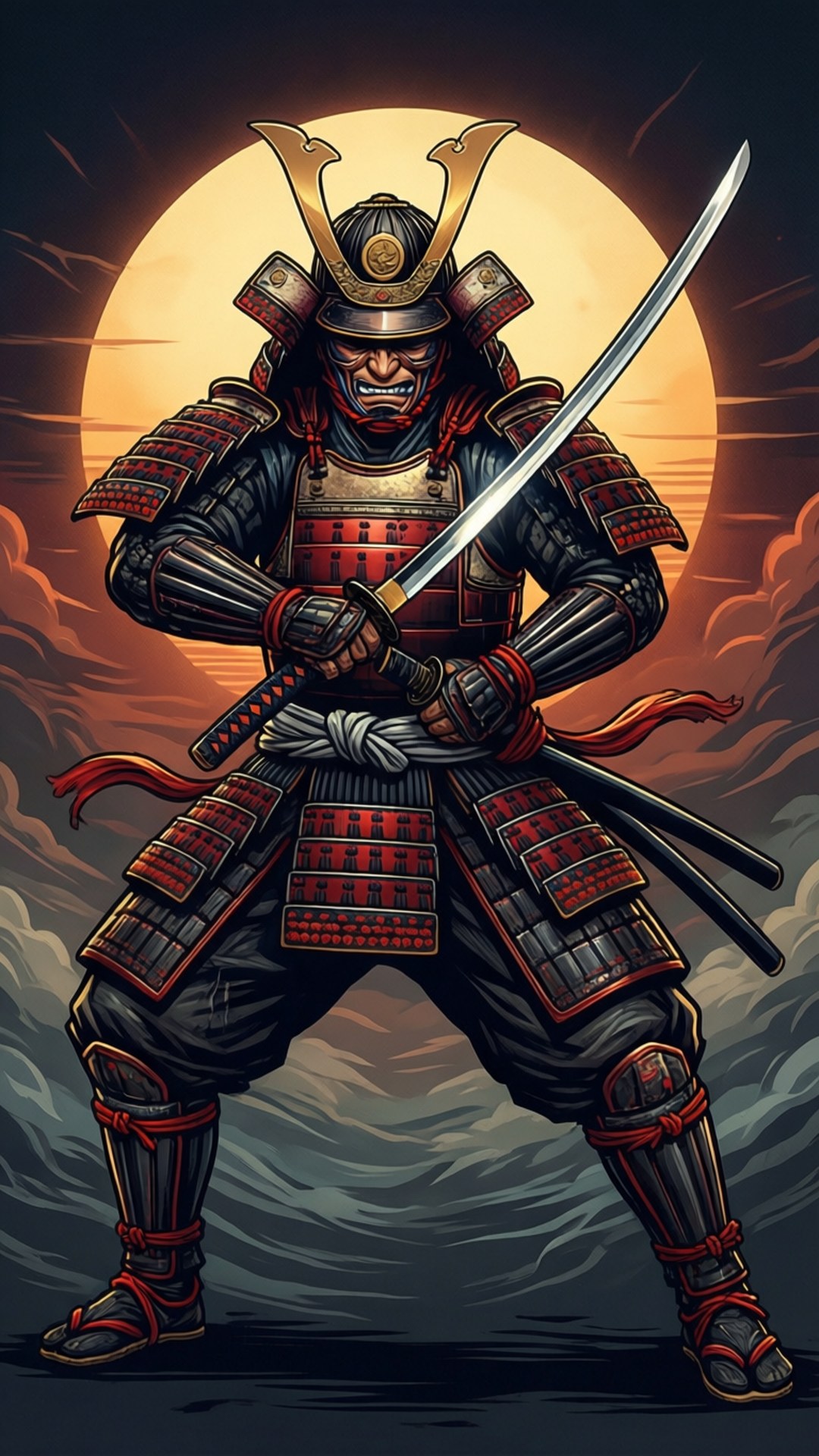 Samurai Warrior Vector Wallpaper