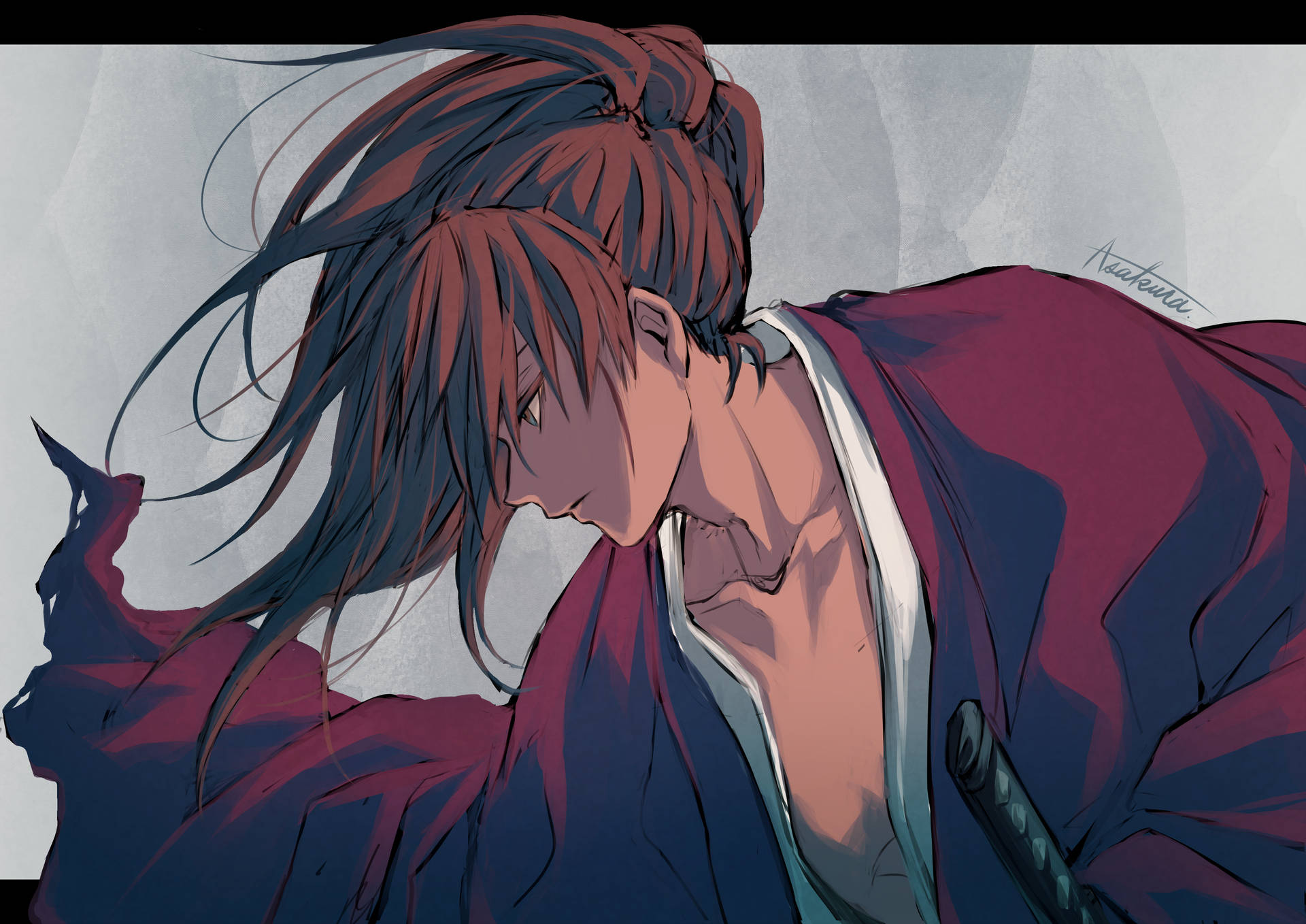 Samuraix Kenshin Himura Kunst Wallpaper