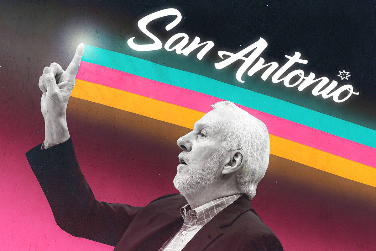 San Antonio Spurs Tränaren Gregg Popovich Är Min Favorit! Wallpaper