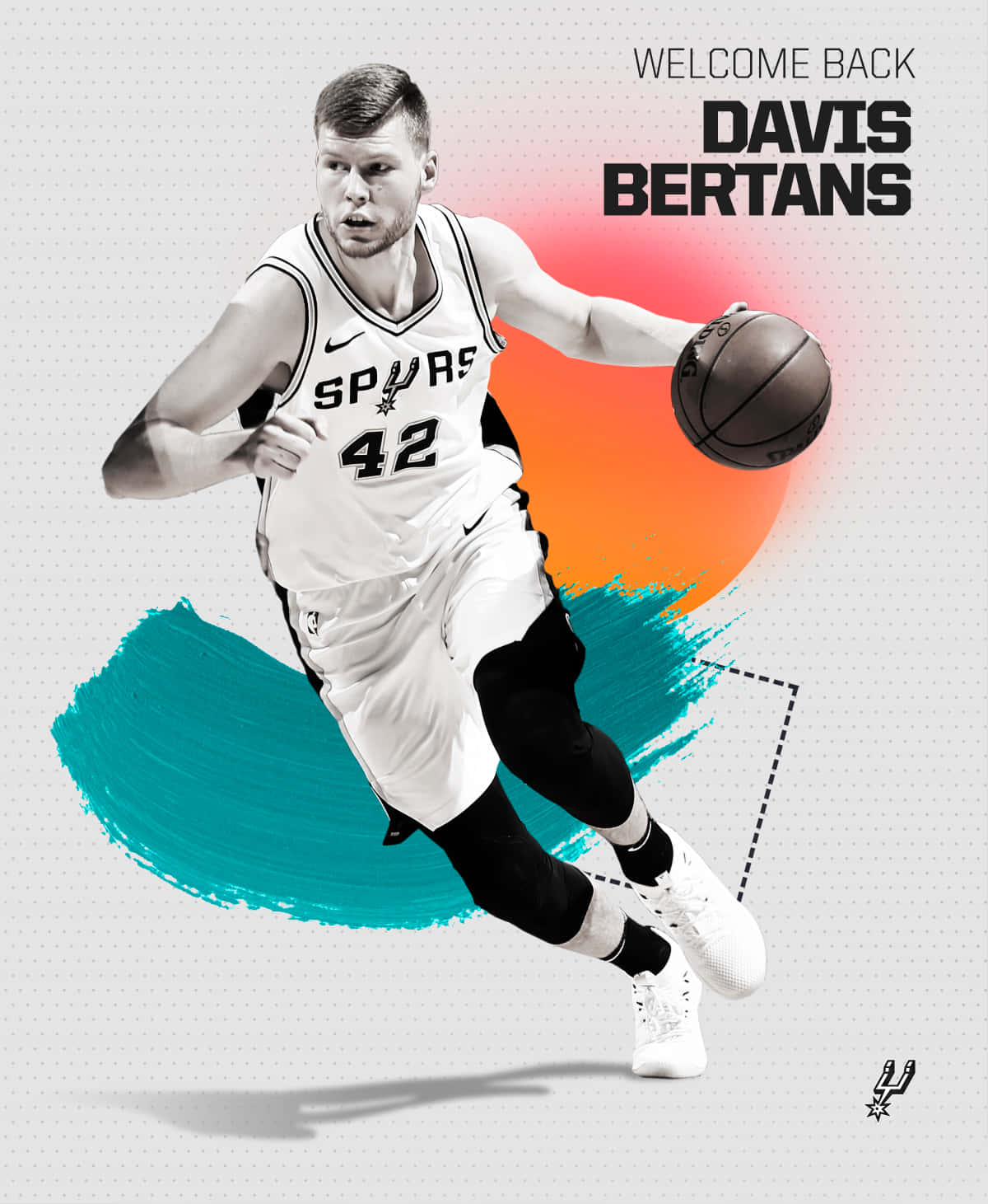 San Antonio Spurs Davis Bertans Wallpaper